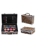 Premium Aluminum Case Leopard 51pc Beauty w/ Up Cameo Make Cosmetics Set