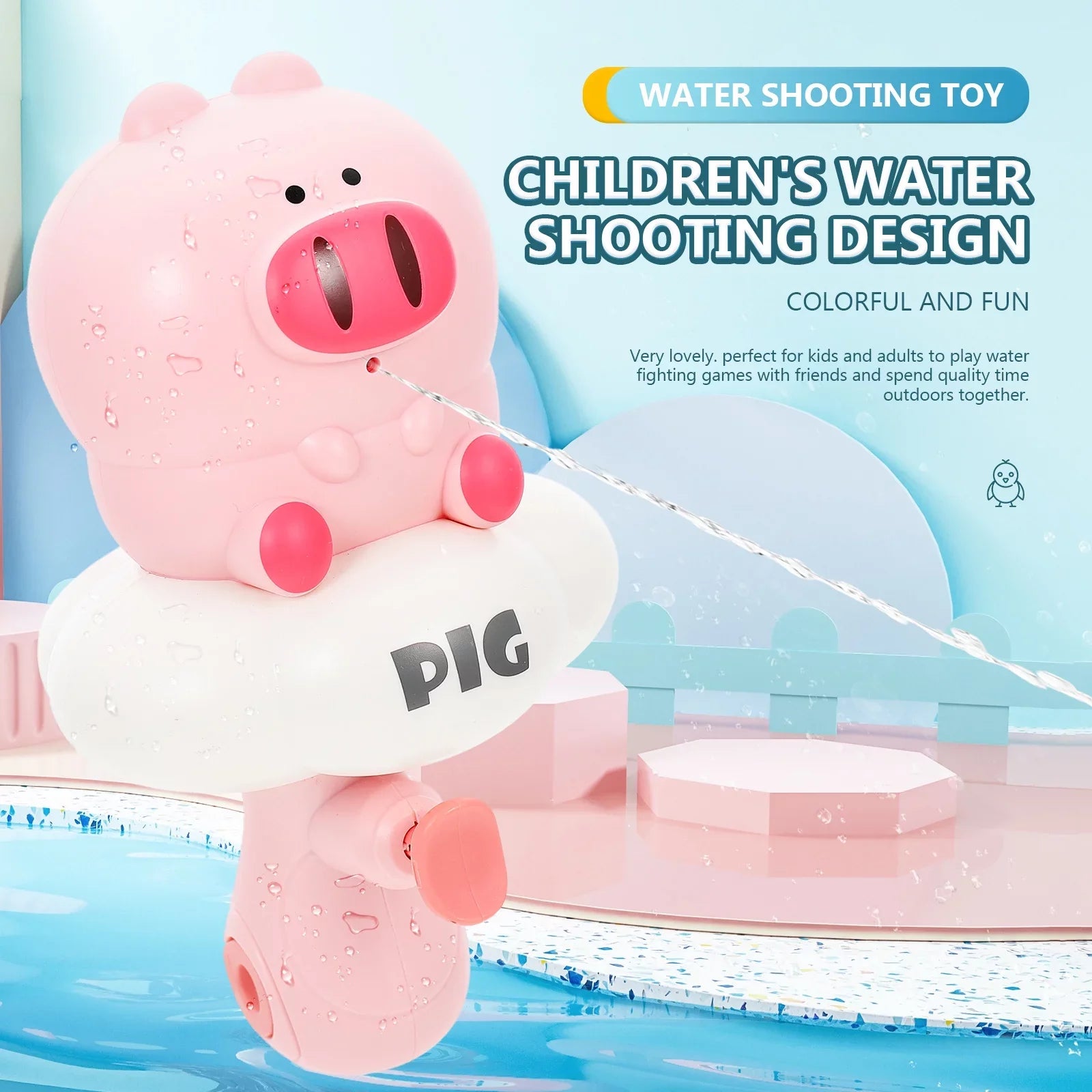 Squirt Water Interactive Toy Supply Toy Kids Interesting Squirt 3pcs Wear-resistant Shooter