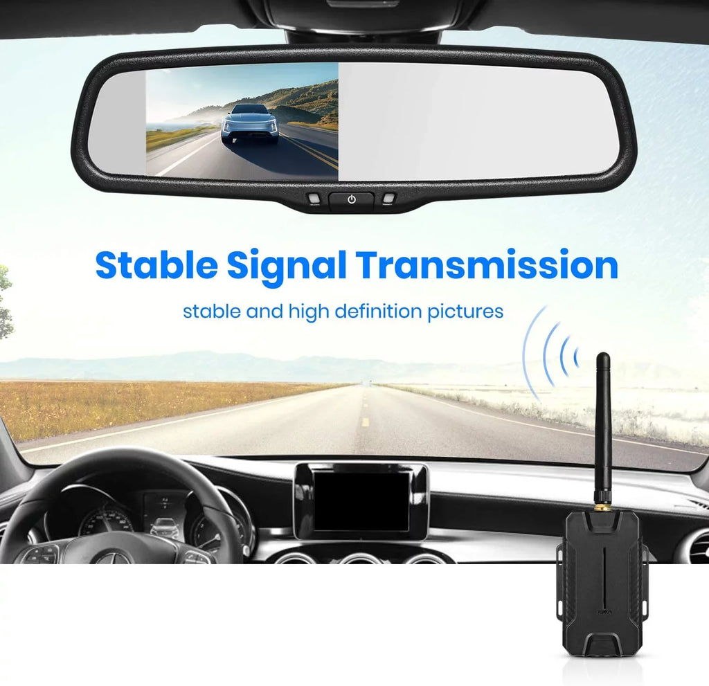 Trucks, Mirror Look Oem System for for View Camera Super Rear Camera Vehicles Car Wireless Camera Vision Backup Night Backup Auto-Vox Reversing (T1400U)