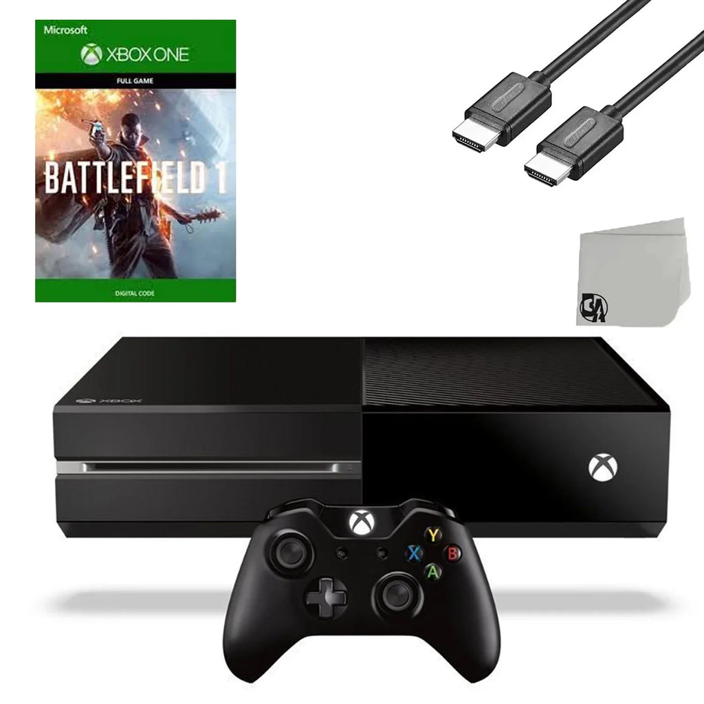 Console Battlefield Game (Refurbished: 1 Cable Like BOLT AXTION Gaming Microsoft New) 500GB One Black Pre-Owned With HDMI Original Bundle Xbox