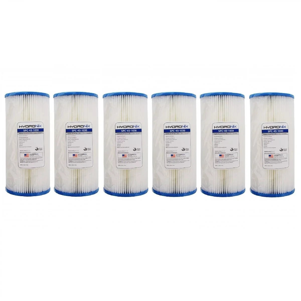 x Water & Compatible Filter R30-BB micron - Pleated 10 RS6 SPC-45-1030 Reusable Washable Pack) (6 30 Sediment 4.5