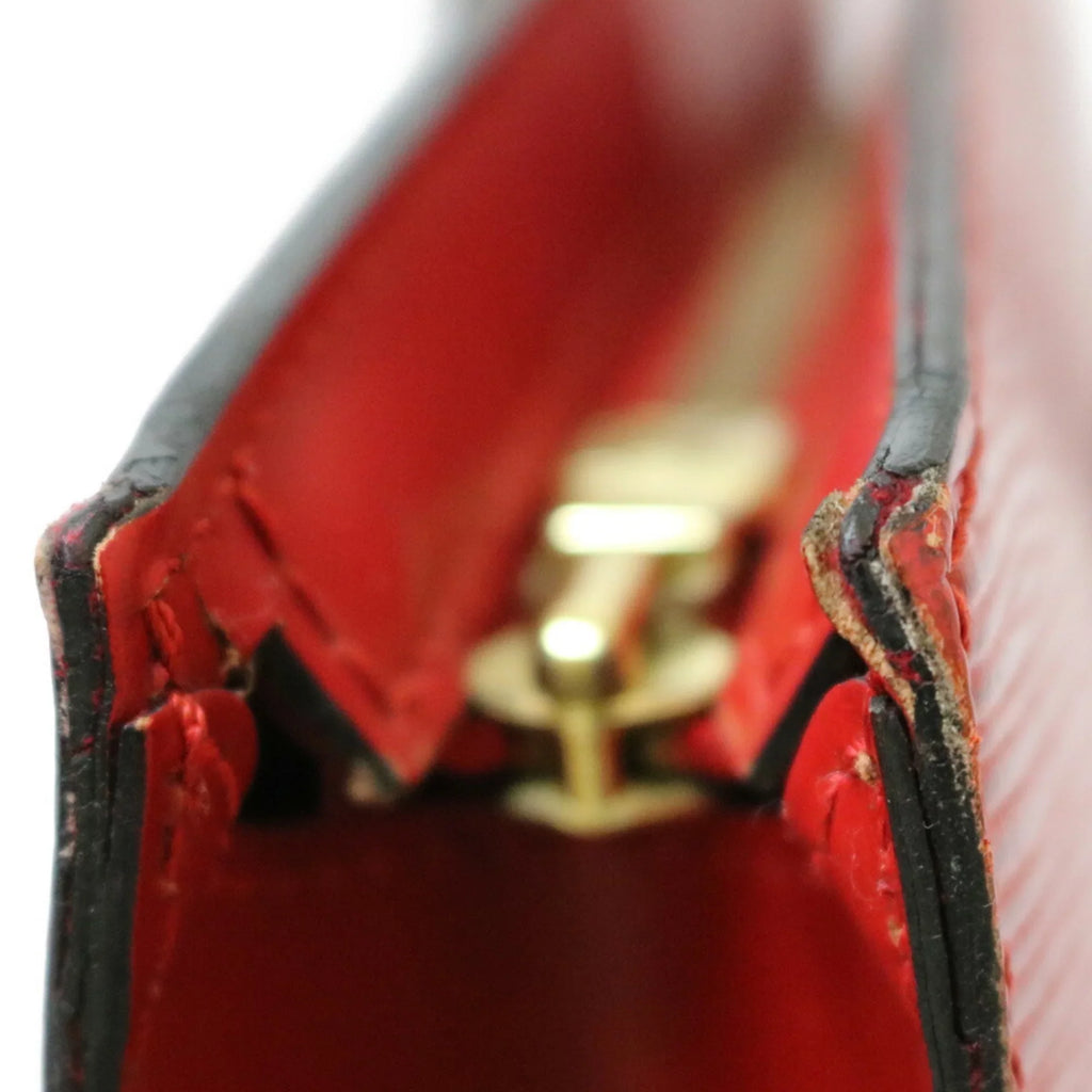 LOUIS Jack Ladies M52277 Handbag Red VUITTON Sun Pre-Owned Vuitton Castilean Leather Epi Louis (Fair)