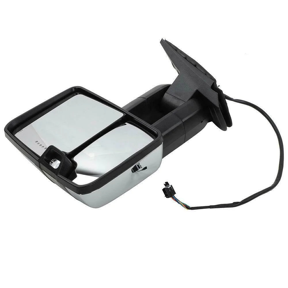Signal&Backup Heated Mirrors Chevrolet Power For Chrome Gmc Led Towing Lamp