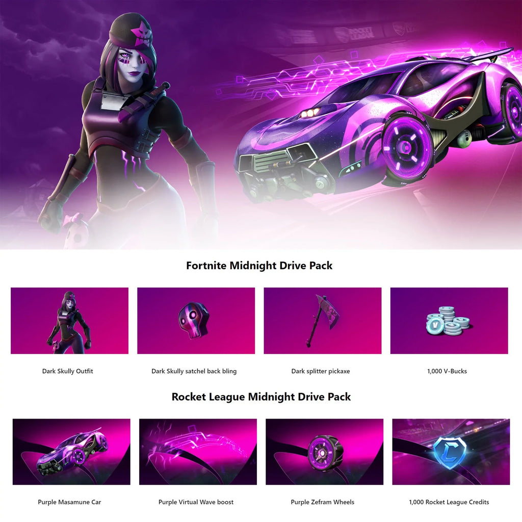 Rocket Pack Xbox Microsoft Bundle Drive & Midnight Waypoint Overwatch League Pack Fortnite S with 2 Series
