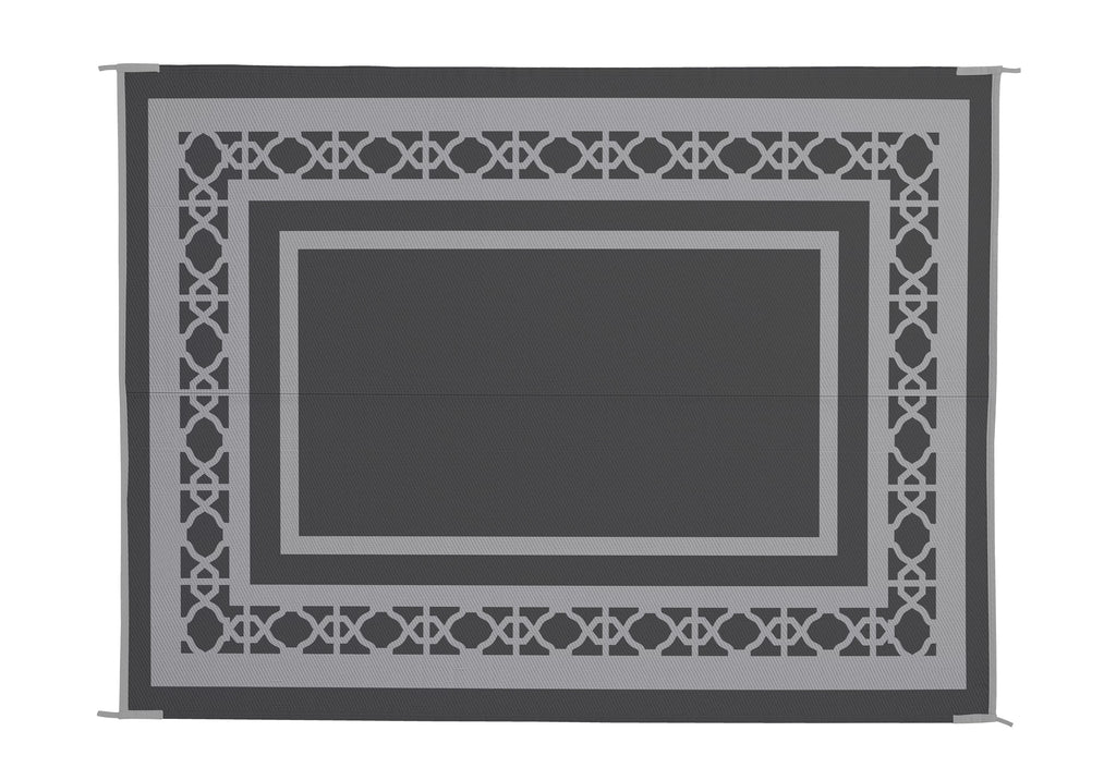 designs) Gray 2 Rug Outdoor 12' Patio x Mats with 9' (Reversible