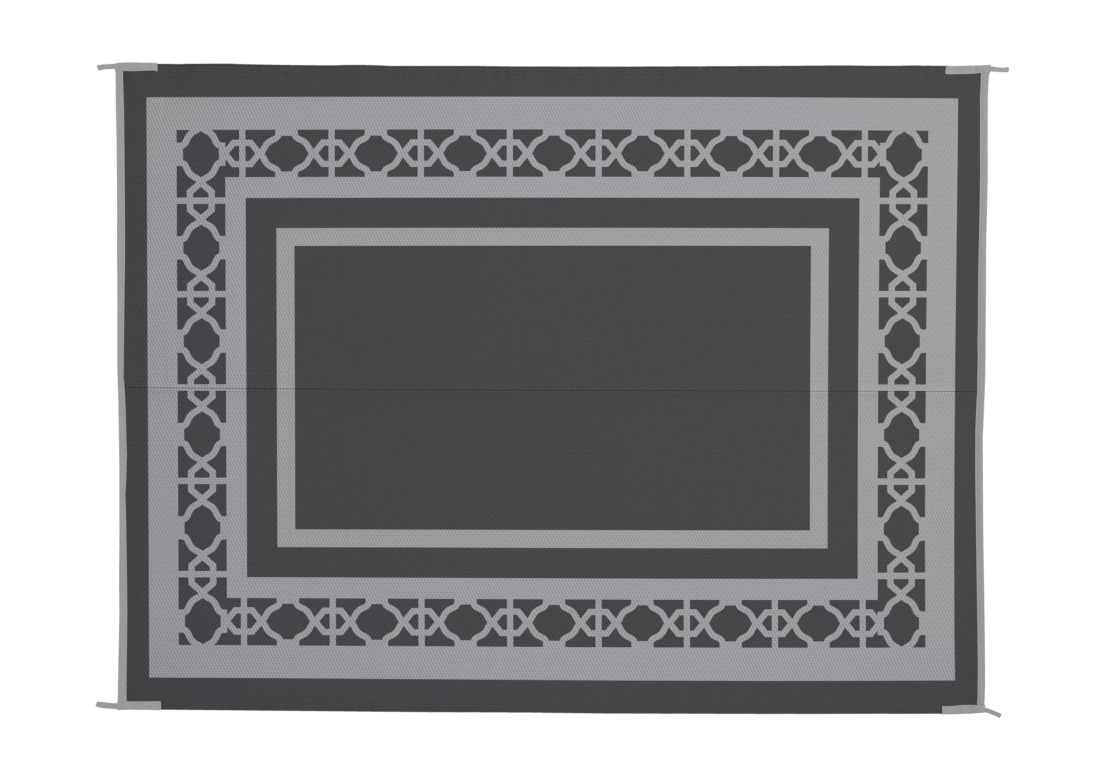 designs) Gray 2 Rug Outdoor 12' Patio x Mats with 9' (Reversible