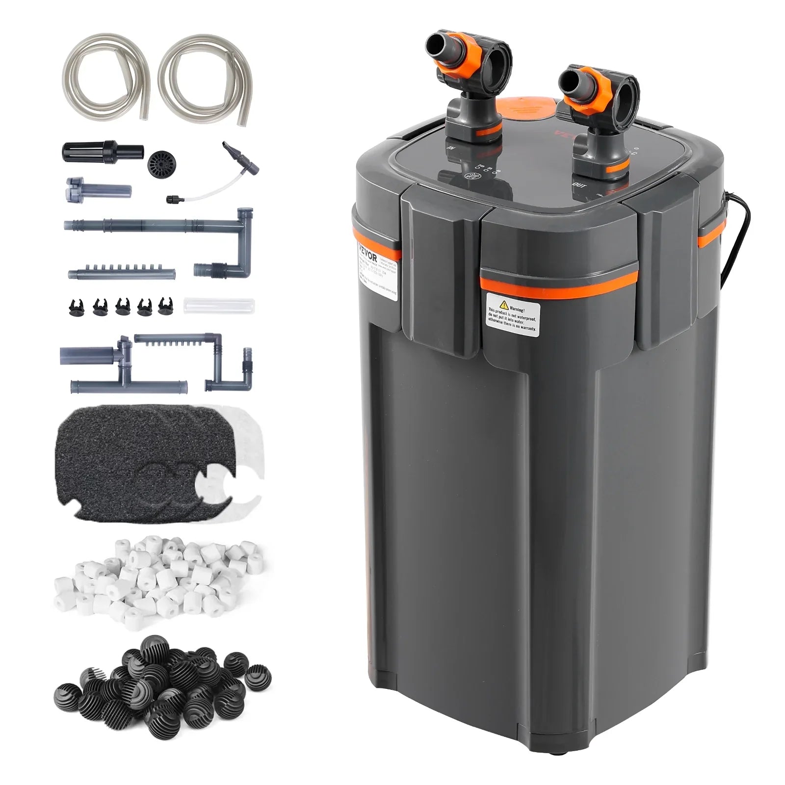 UV Lamp Canister SKYSHALO Aquarium Tank Fish 75 Quiet Filter Gallon 11w