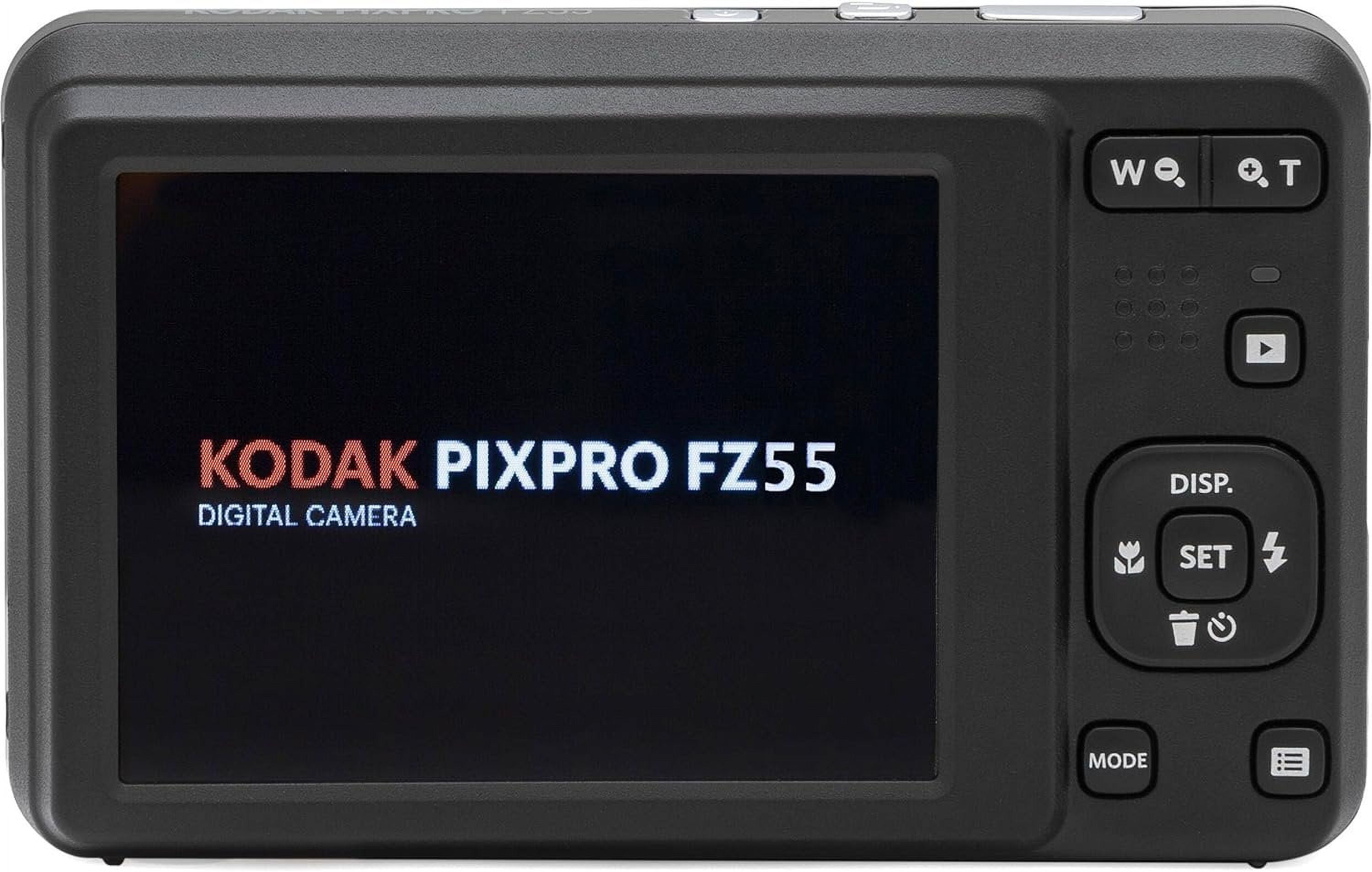 Digital + + Angle Wallet PIXPRO Reader Camera HD and + 28mm Full 16MP Card Cleaning 1080P + LCD Camera Memory Zoom 2.7" Blue 64GB Wide Kodak FZ55 Optical 5X Tripod Video Case Bundle +