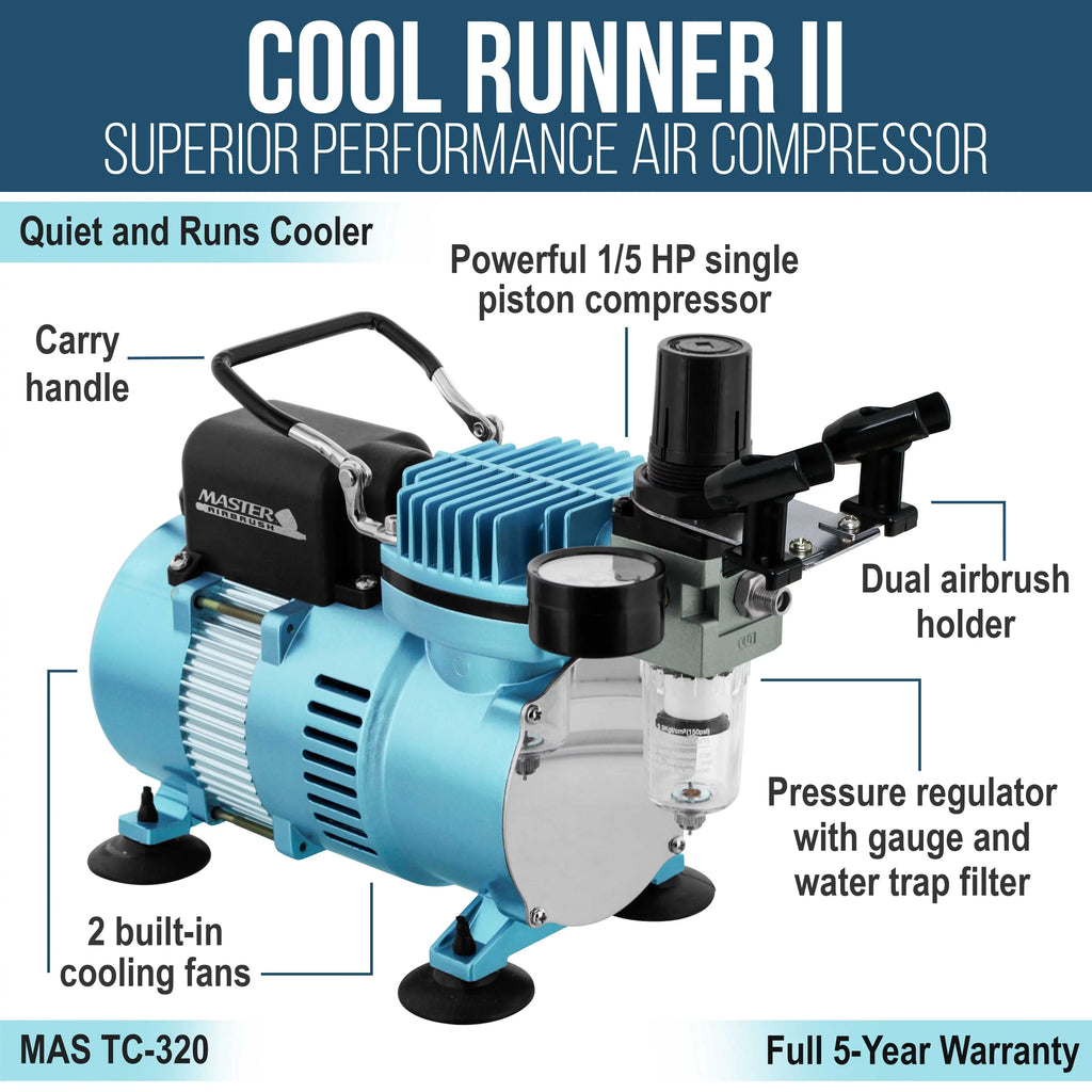 Compressor System 8 Color Air Set, Art Master Paint Body Stencil Airbrush, Kit Airbrush 100 Temporary Custom with Tattoo