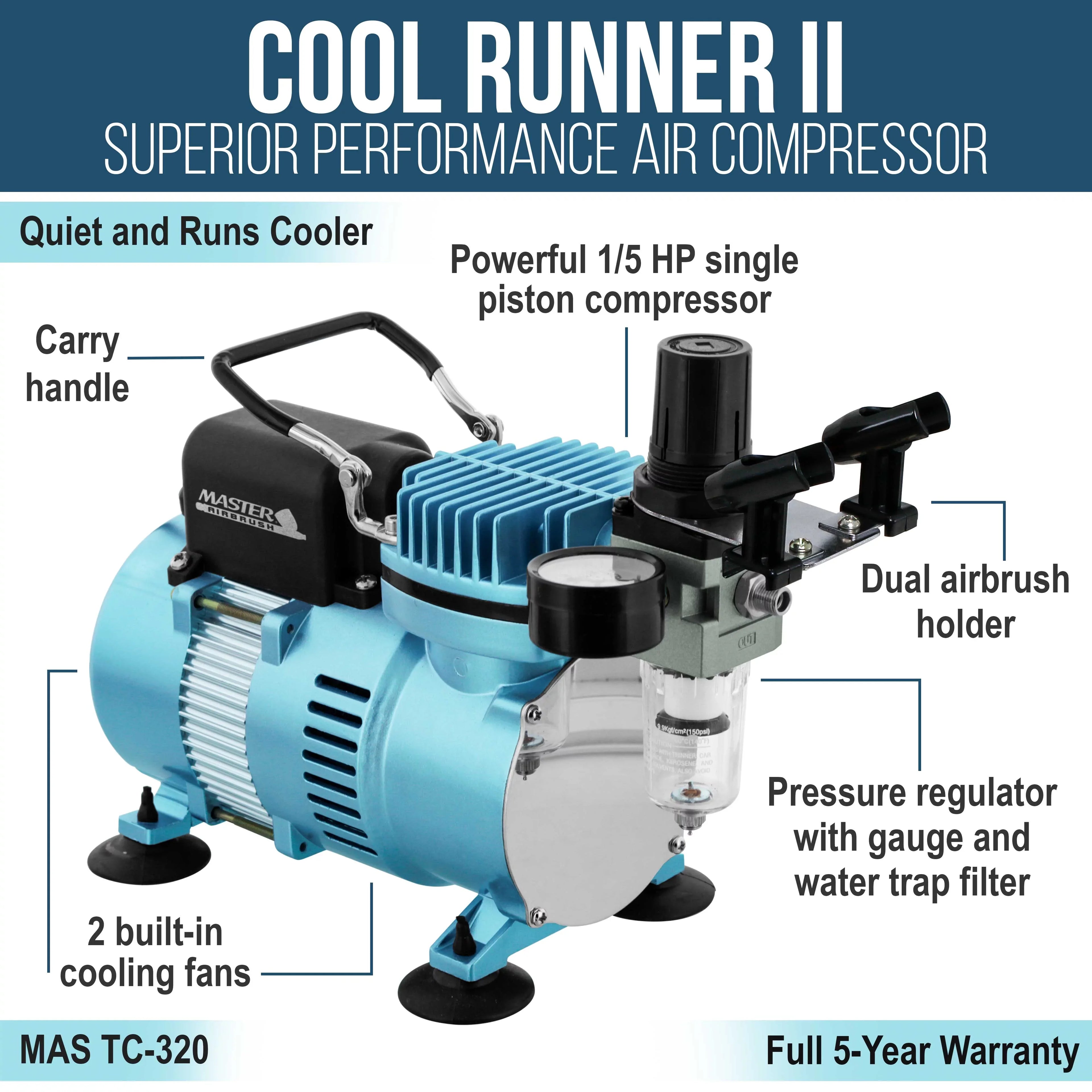 Compressor System 8 Color Air Set, Art Master Paint Body Stencil Airbrush, Kit Airbrush 100 Temporary Custom with Tattoo