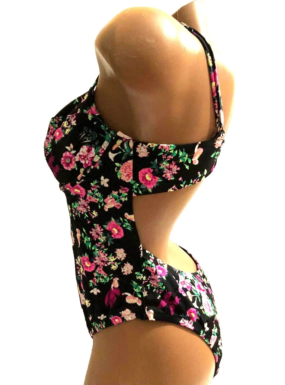 Secret Piece Wicked One X-Large NWT Size Swimsuit Black Victoria's Floral