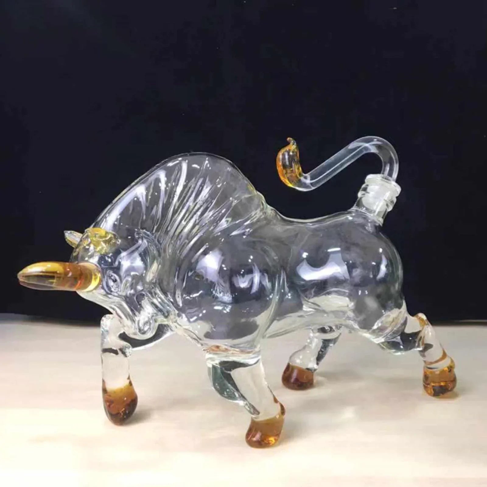 Glass Style for Vodka Bull 1500ml Decanter Novelty Shaped Brandy
