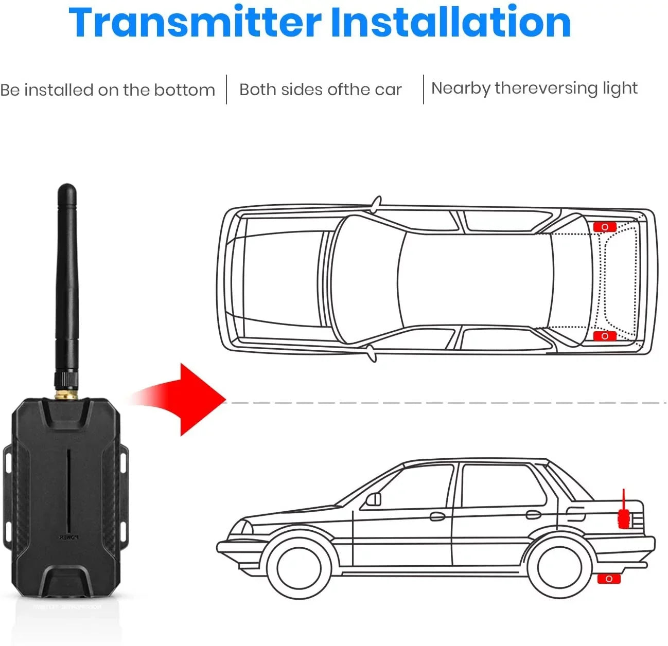 Trucks, Mirror Look Oem System for for View Camera Super Rear Camera Vehicles Car Wireless Camera Vision Backup Night Backup Auto-Vox Reversing (T1400U)