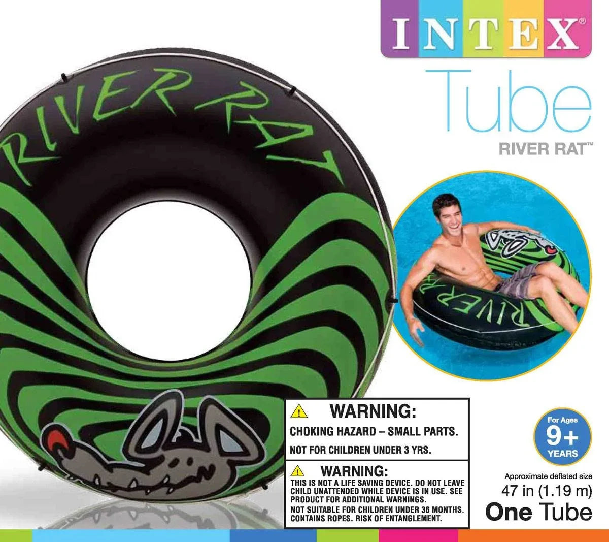 For Pool, Lake, 48-Inch River River or Intex Inflatable Pack) (10 Rat Raft Tube