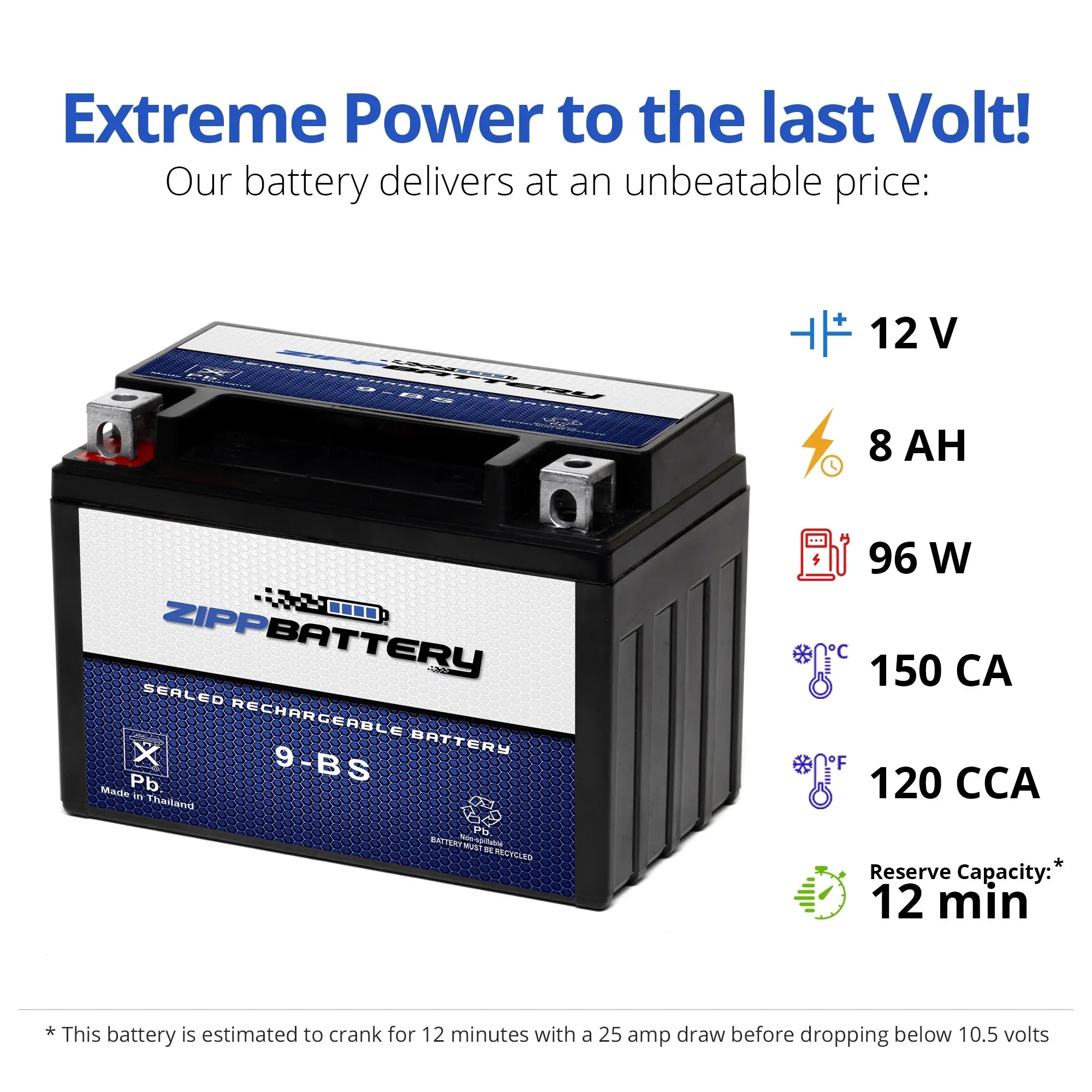 Fourtrax Zipp Honda 2001 for Sportrax Battery Battery Trx400Ex Ytx9-Bs 400Cc Atv