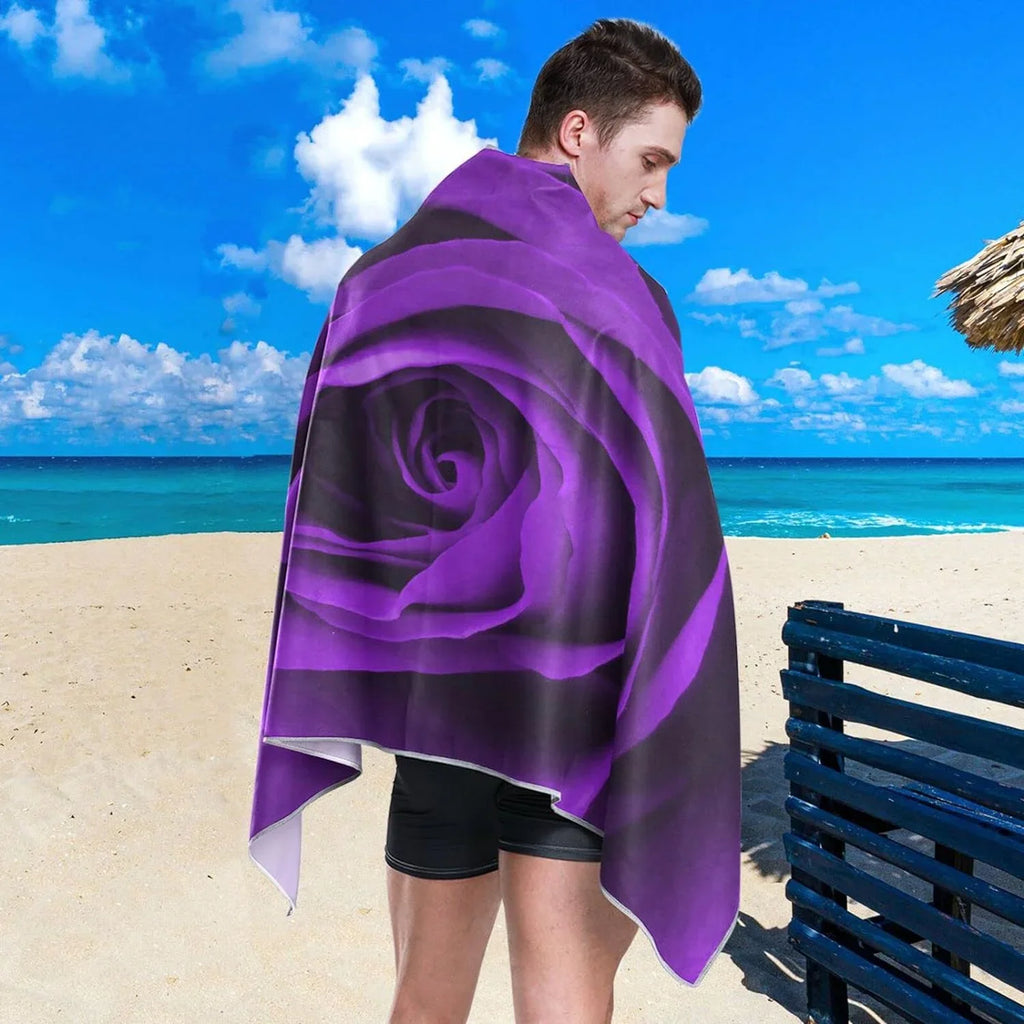 for Camping Purple Oversized Lightweight Holiday（278） Absorbent Super Bestwell Swimming Travel Dry Towels Quick - Compact Towel Beach - Towel Rose