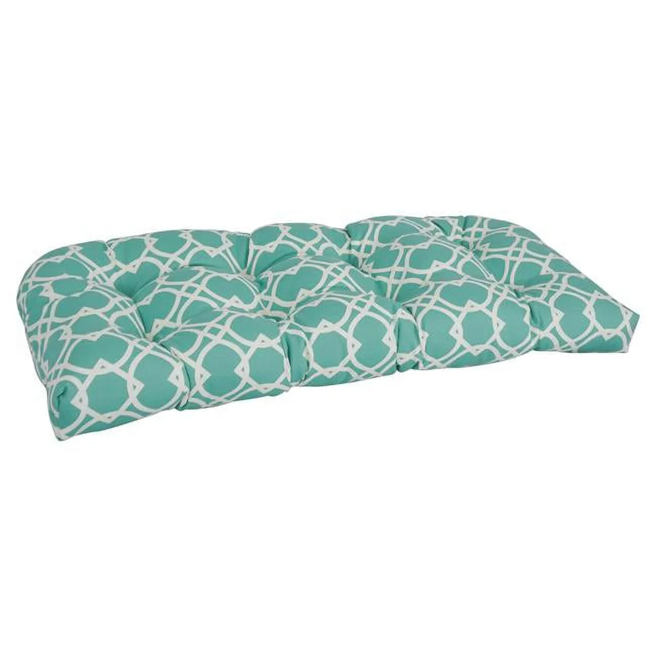 Patterned Polyester Settee Pool U-Shaped Needles Spun Elipse Tufted in. 19 Bench Blazing 42 Cushion, & x
