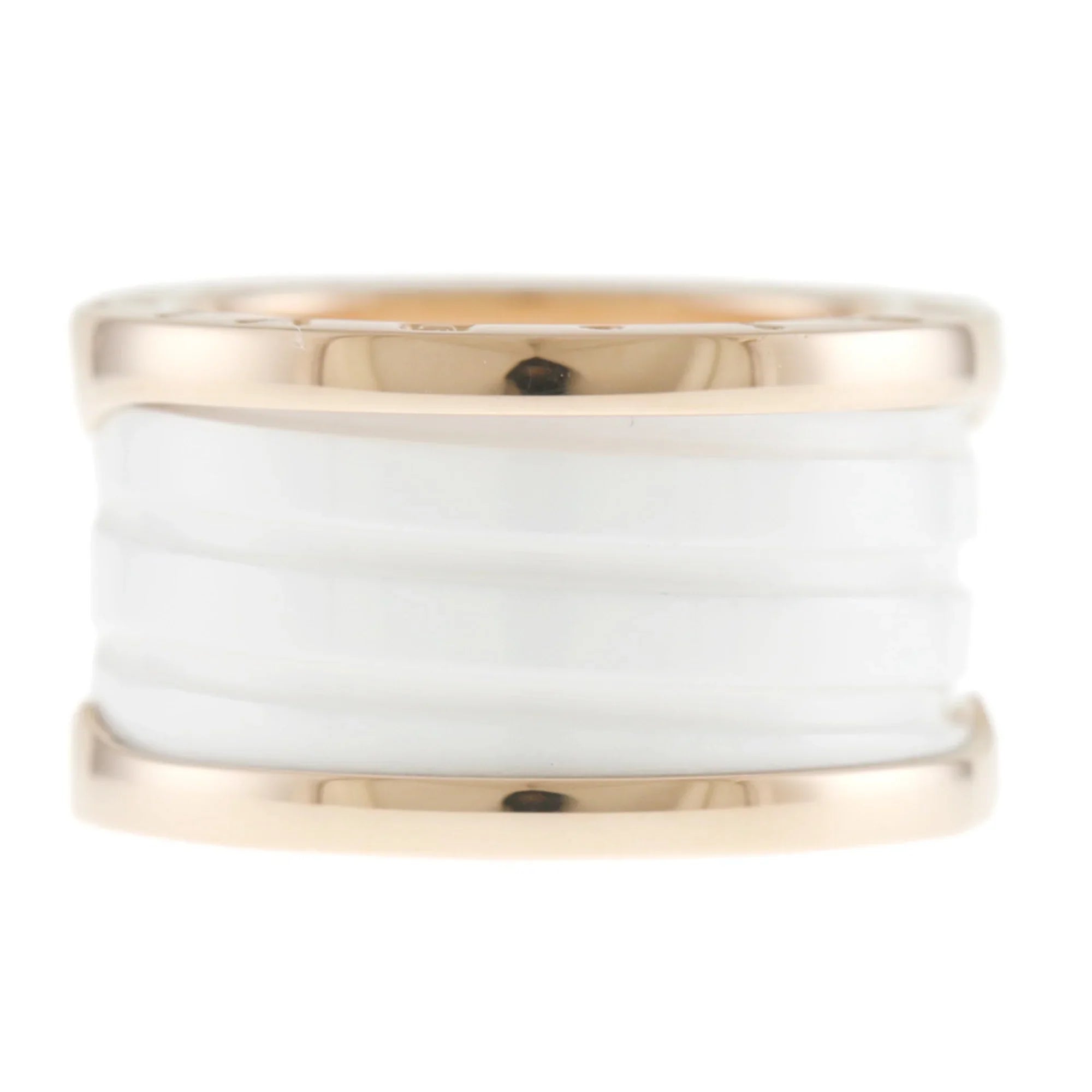 10 B-zero.1 BVLGARI No. Zero (Good) One B Band 18K Ceramic Pre-Owned Women's White Bvlgari 4 Ring