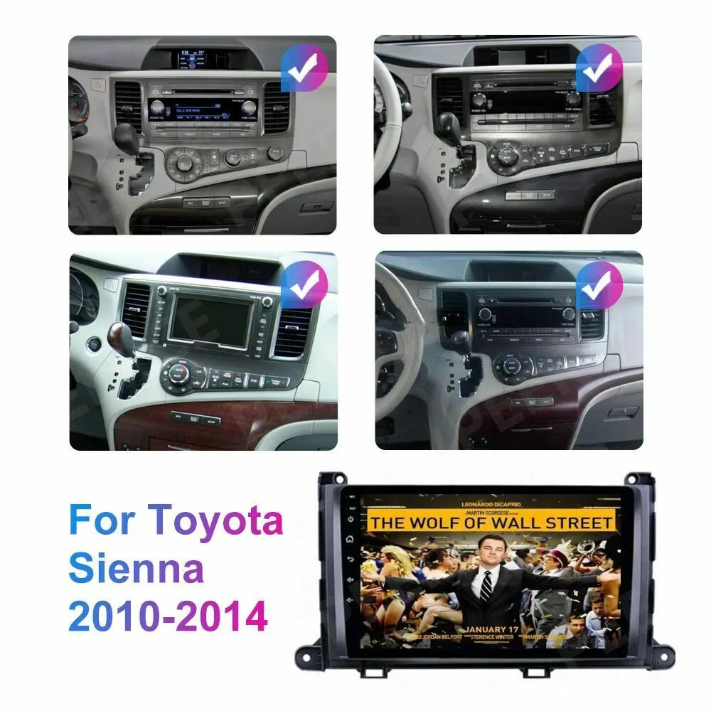 Andriod Wireless Apple for JMANCE Toyota Support 2011-2014 Stereo CarPlay Android Backup 10 with Camera Auto Car Sienna