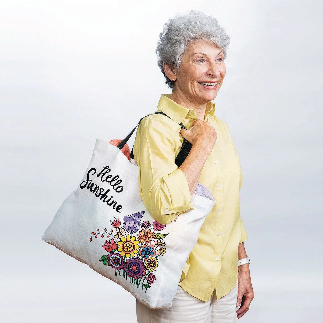 Velvet Hello Bag Sunshine 12) Tote of (Pack Art