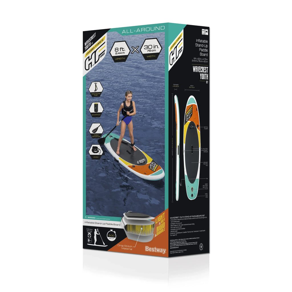 Inflatable Stand-Up Wavecrest Hydro-Force Youth Paddleboard