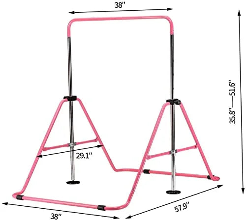 Adjustable Folding Monkey Bar, Gymnastics Bar Home Bars, Horizontal Tumbling Training Height Gymnastics Bars Wesfital Kids, for Junior Bars