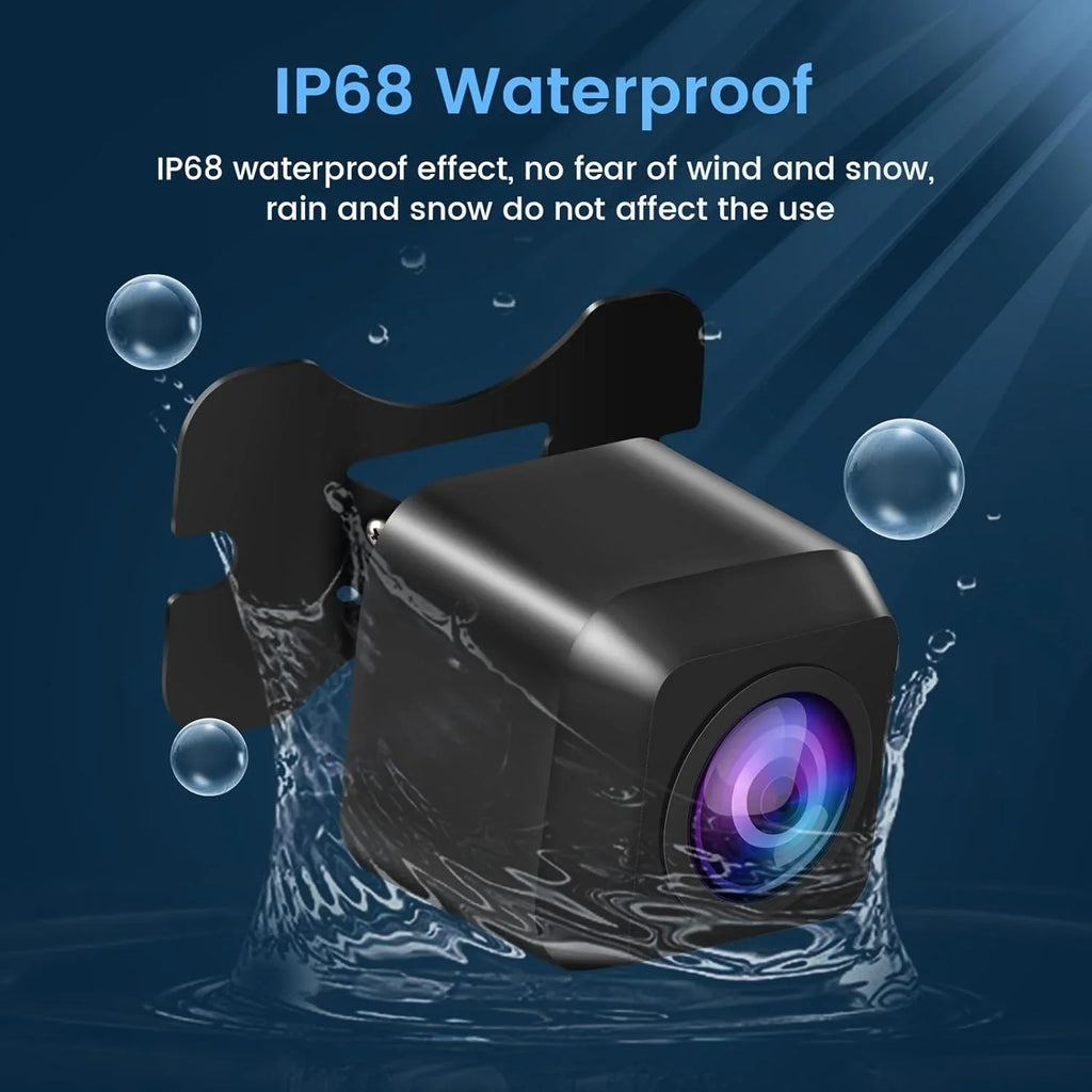 Video Waterproof Vision Front Rear Dasaita Rearview/Side Camera IP69 Camera View AHD Reverse/Front Wide Angle Night Switch Clear 1080P