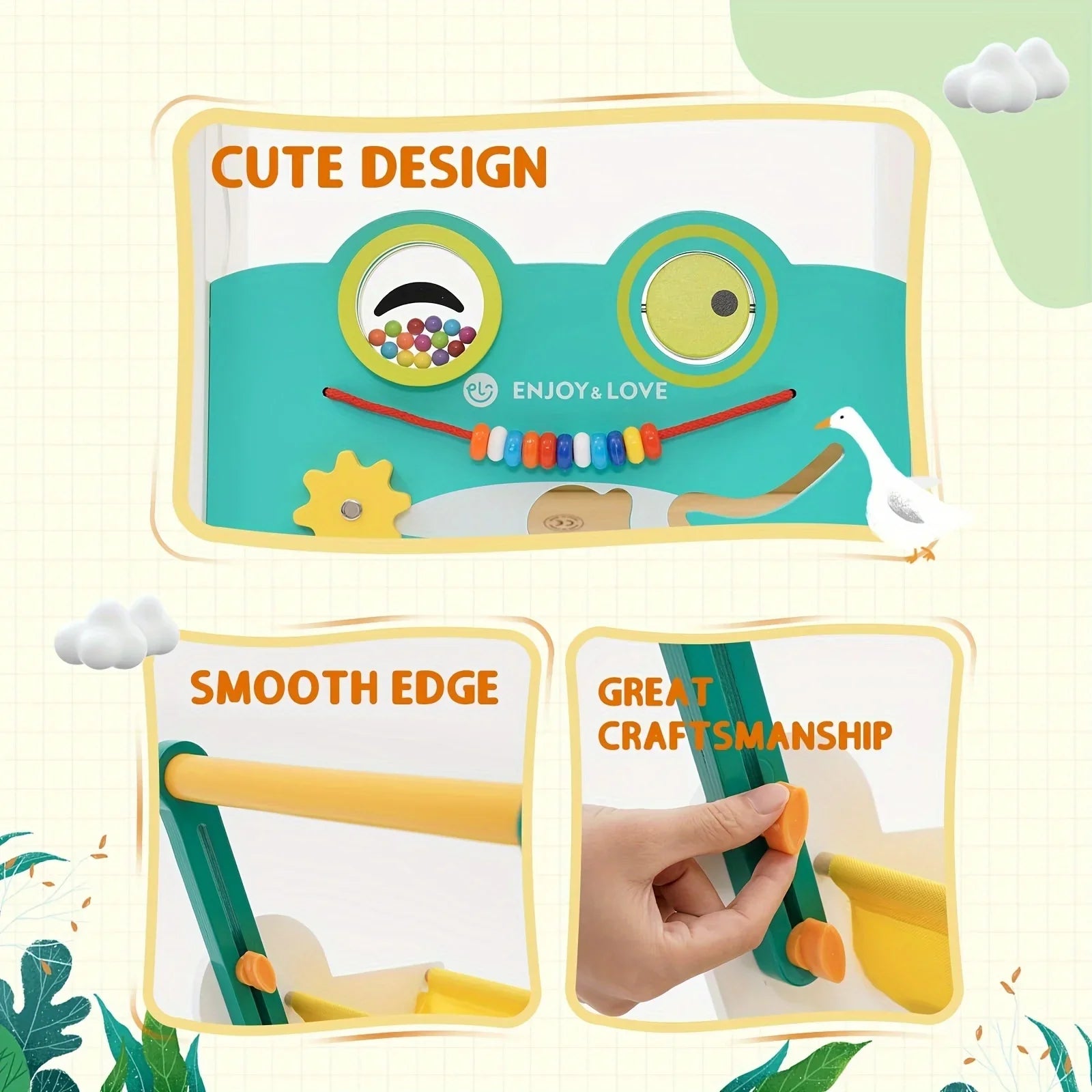 Sorter Multiple Toddler with Fishing Sit-to-Stand Learning Infants for Baby Shape Xylophone Boys Center Entertainment Toy Baby Along Girls Kids Activity Walker Trolley Push Walker Wooden Push