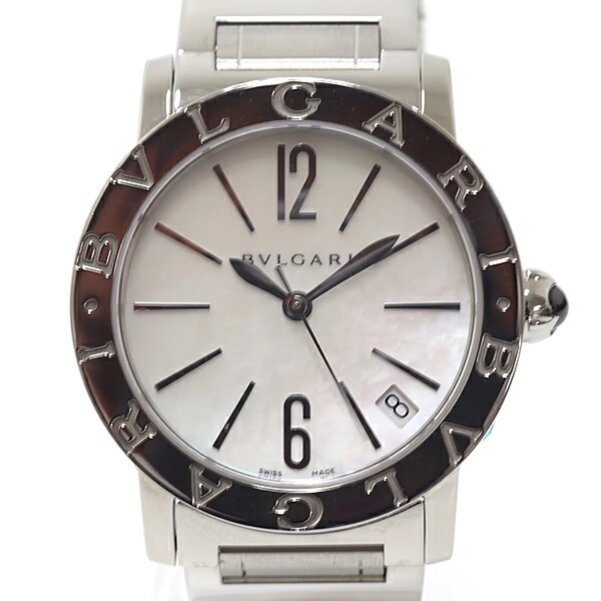 Boys New) Bulgari BBL33WSSD Winding (Like Automatic White Dial Watch Pre-Owned Shell BVLGARI