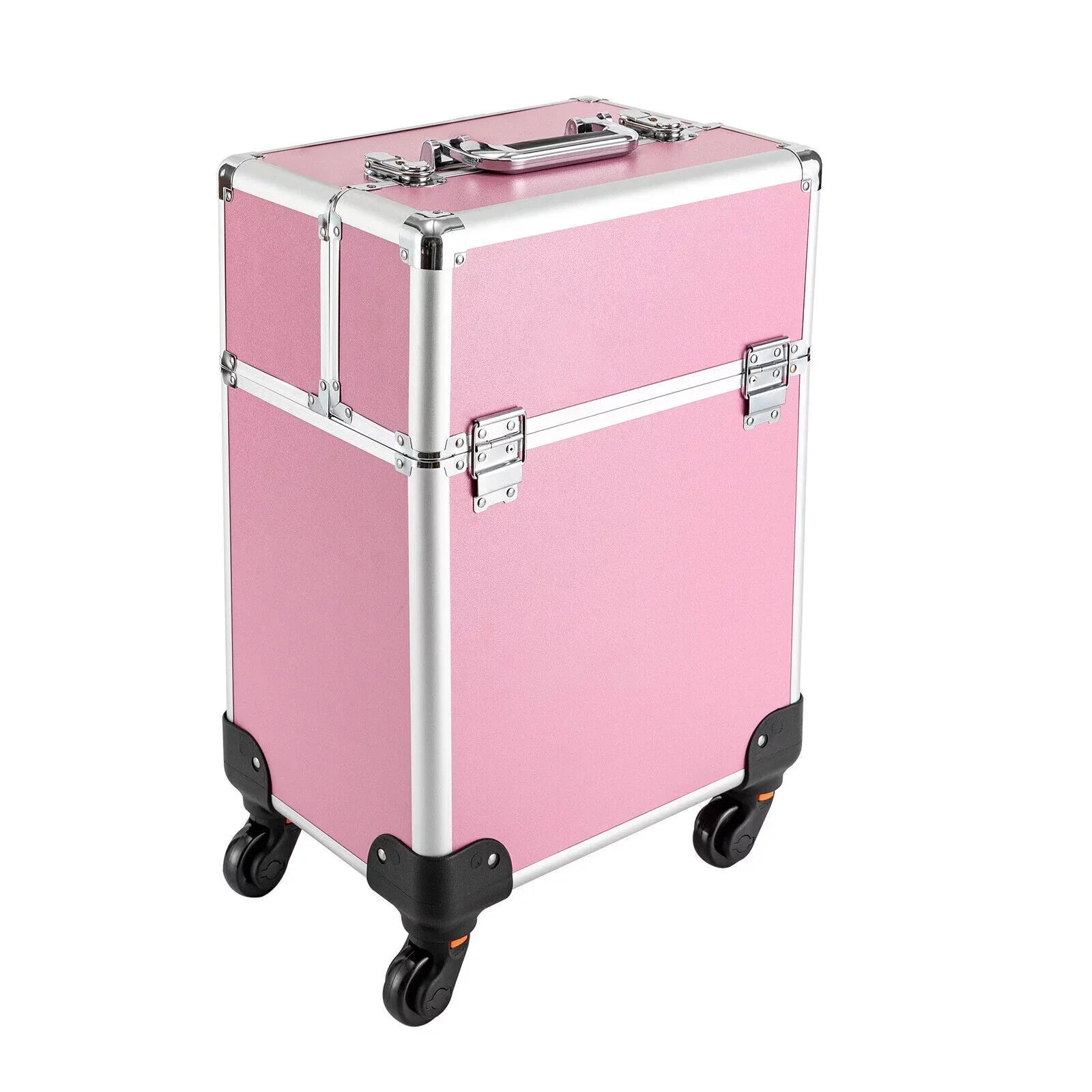 Makeup Cosmetic Trolley Large Adjustable Barber Organizer Miumaeov Personal Case Dividers for Travel Salon Care Cosmetic Professional Train Case Case Beauty Storage Rolling