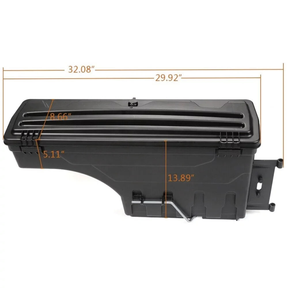 TOOLBOXES For 2015-2020 SIDE Teledu STORAGE BOX Ford F-150 TRUCK BED DRIVER