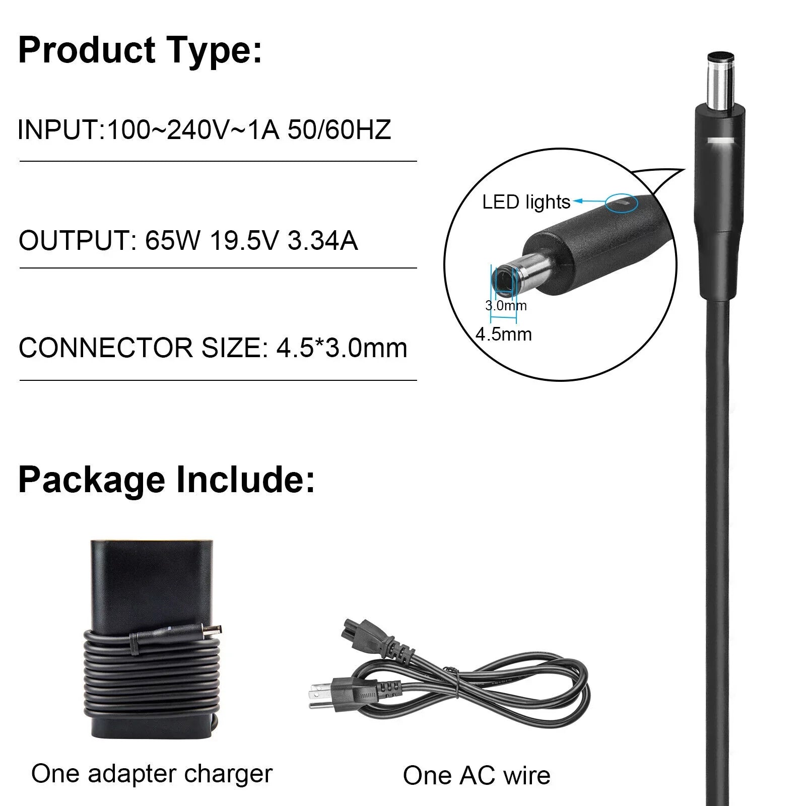 65W AC XPS 13 Supply 5558 5559 Adapter Charger 5755 Power for Dell Series 5758