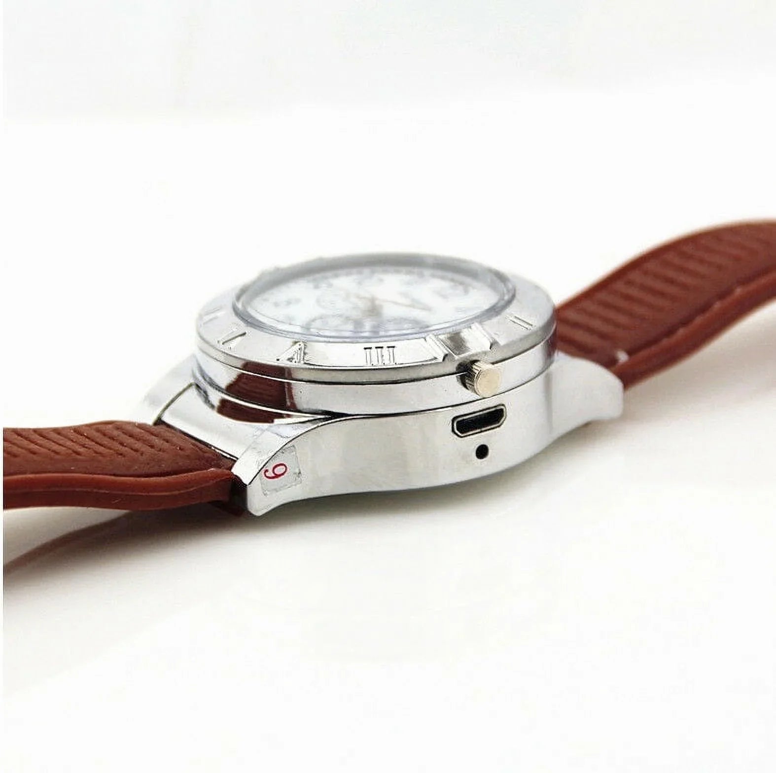 Flameless Strap Watch USB Watch USB Lighter Windproof Outdoor Men's Gift Rubber Rechargeable