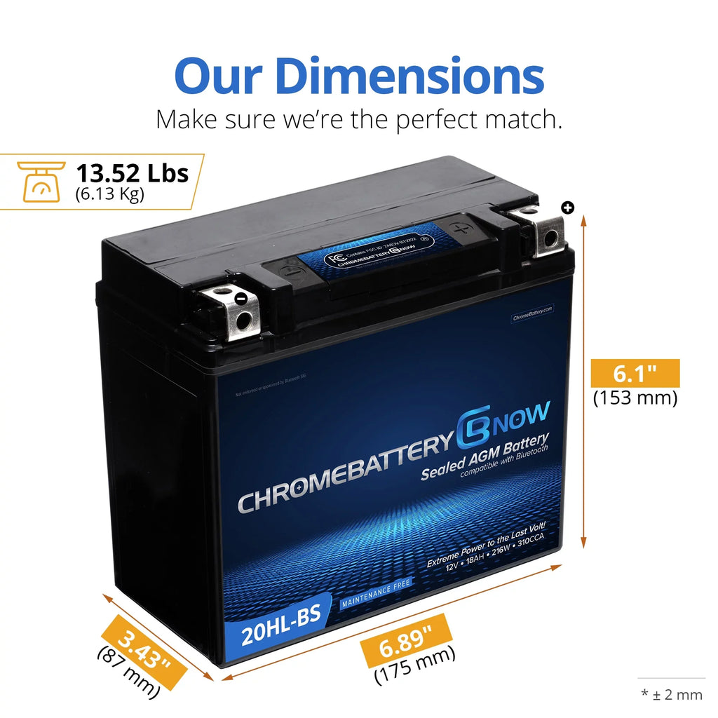 Spark Connectivity Personal - 2021) Brp Battery - Ytx20hl-bs Battery Now Watercraft Cca) Years Volt,18 Smartphone for Wireless Intelligent (sea-doo) (20hl-bs Chrome (2014 AGM 12 900 Ah, 270