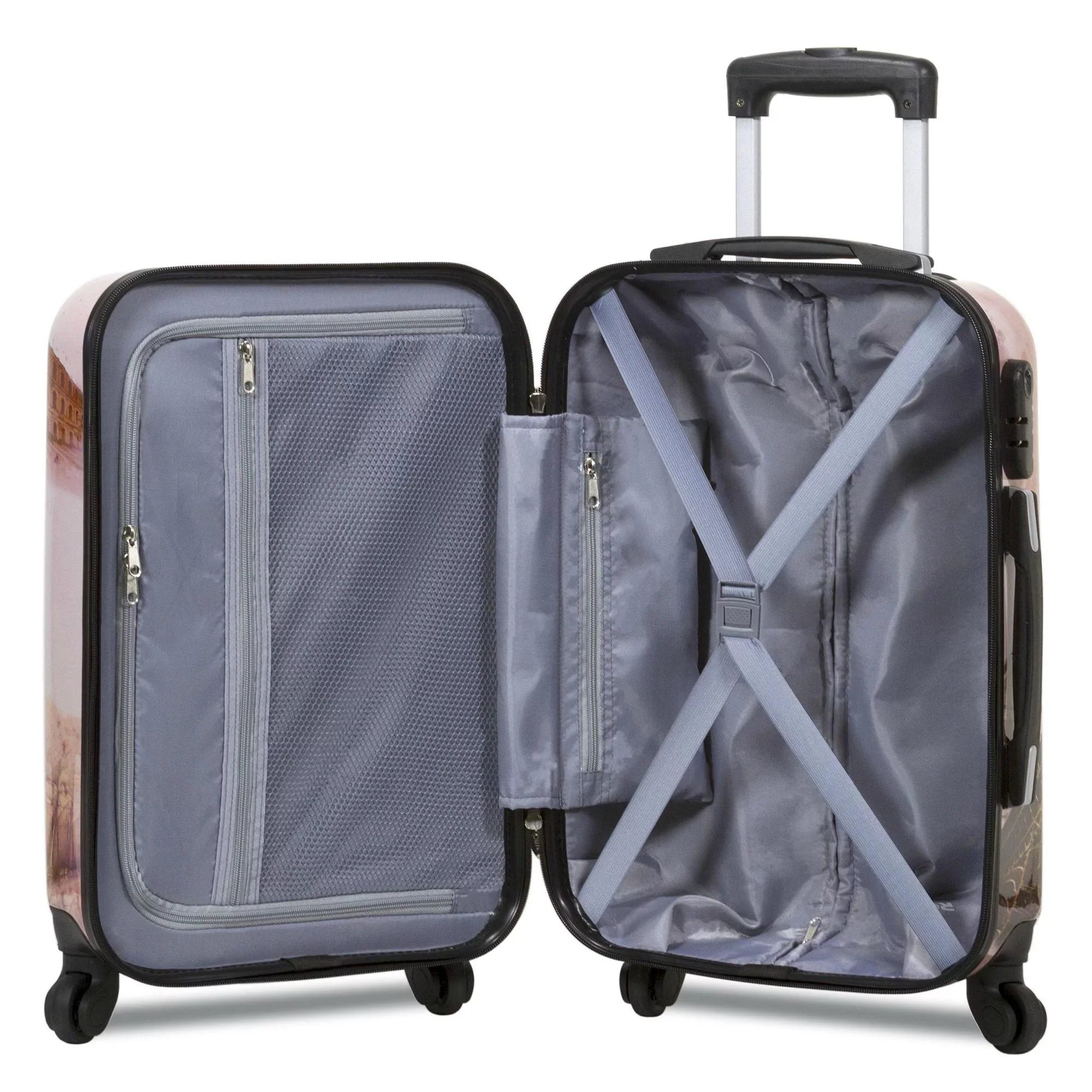 3-Piece Traveler Spinner Paris Set Hardside Luggage Collection World