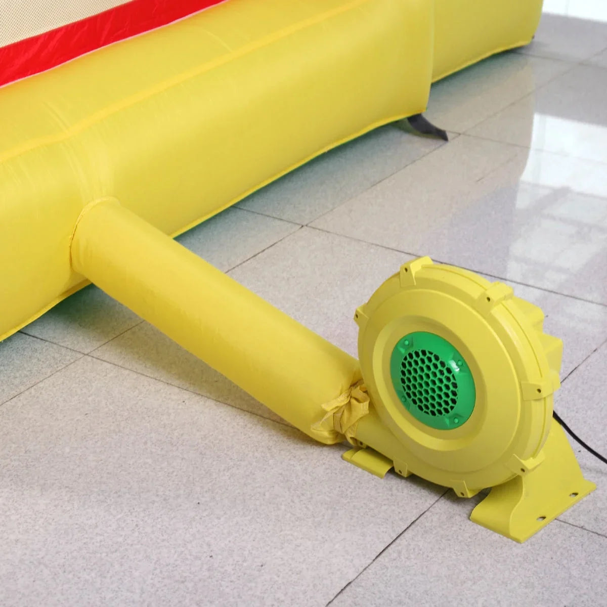 Water Blower, Indoor Fan Inflatable Safe, Castle, Air Green Pump for - Portable Yellow and Outdoor Bounce Slides,