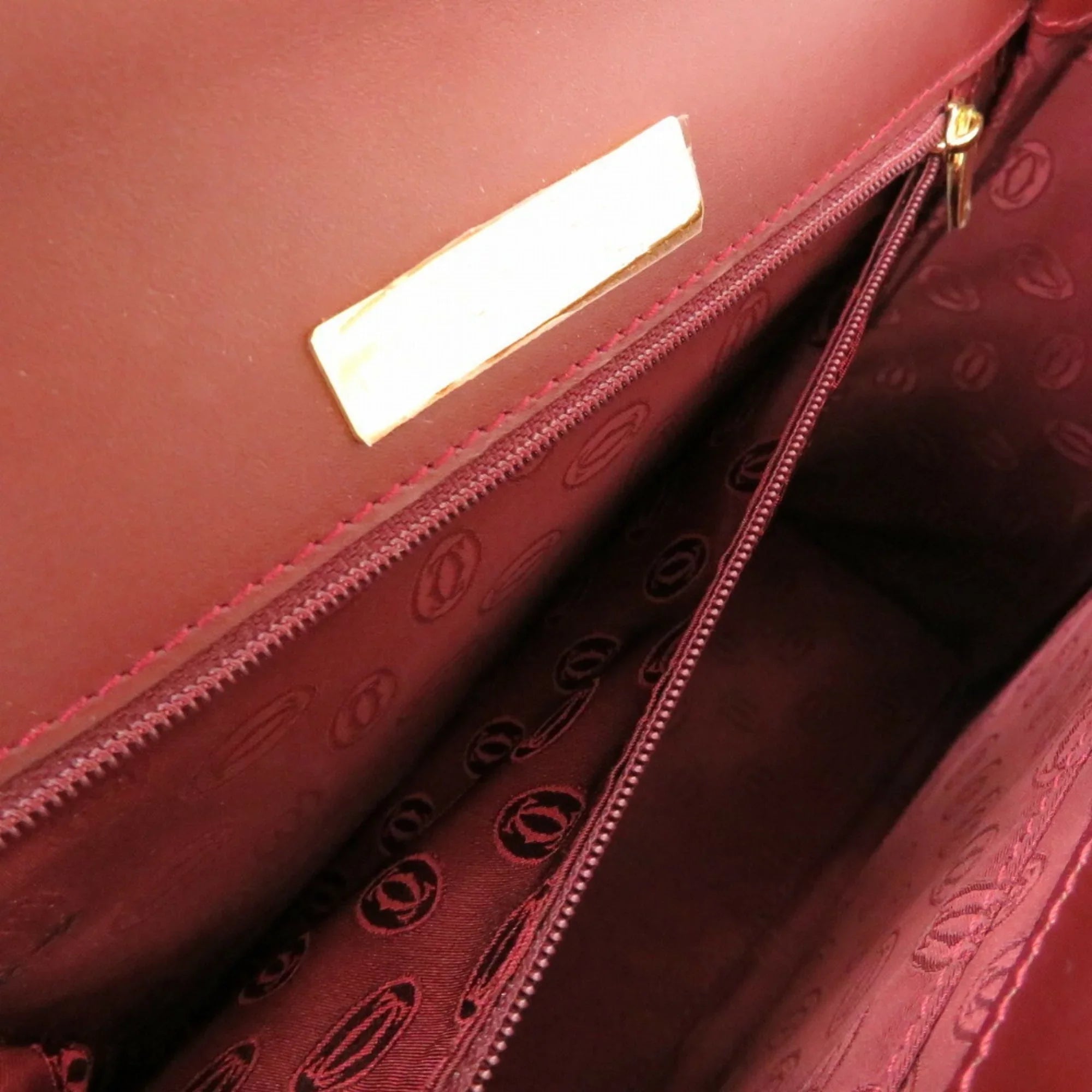 red Pre-Owned leather bordeaux Cartier handbag must (Good) line