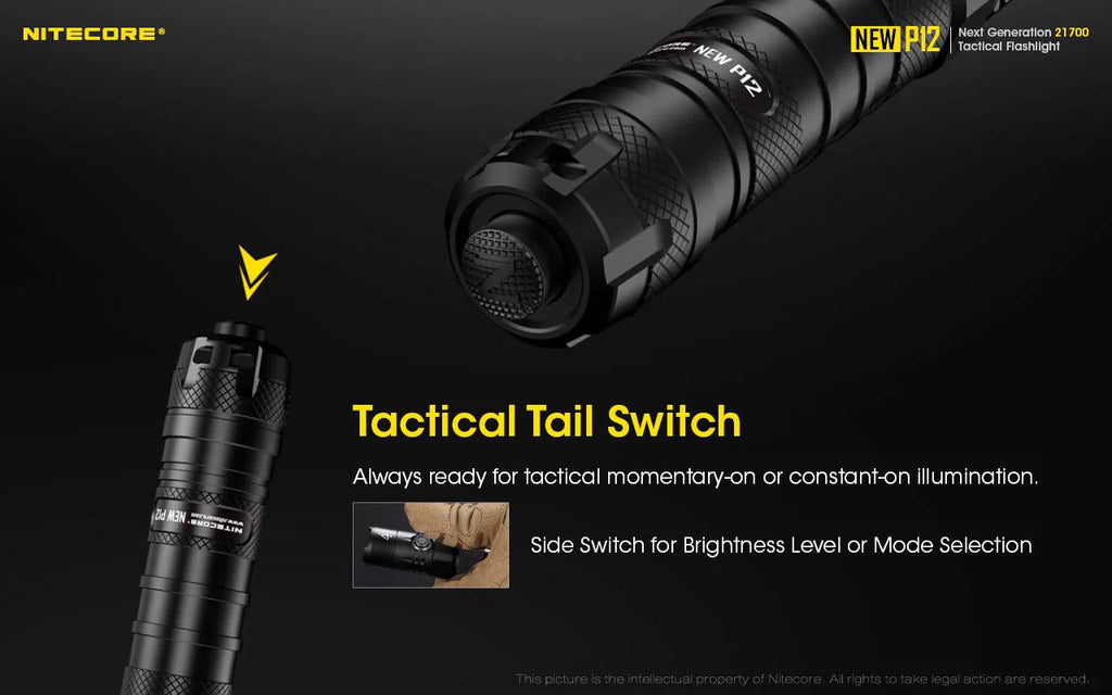 Wall Flashlight Version Cord, Pressure RSW3 New P12 Switch, Lumens - USB Mount, Offset 1200 Nitecore LED and w/NL2150HPR Adapter 3Amp Battery,