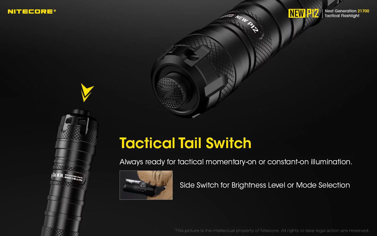 Wall Flashlight Version Cord, Pressure RSW3 New P12 Switch, Lumens - USB Mount, Offset 1200 Nitecore LED and w/NL2150HPR Adapter 3Amp Battery,