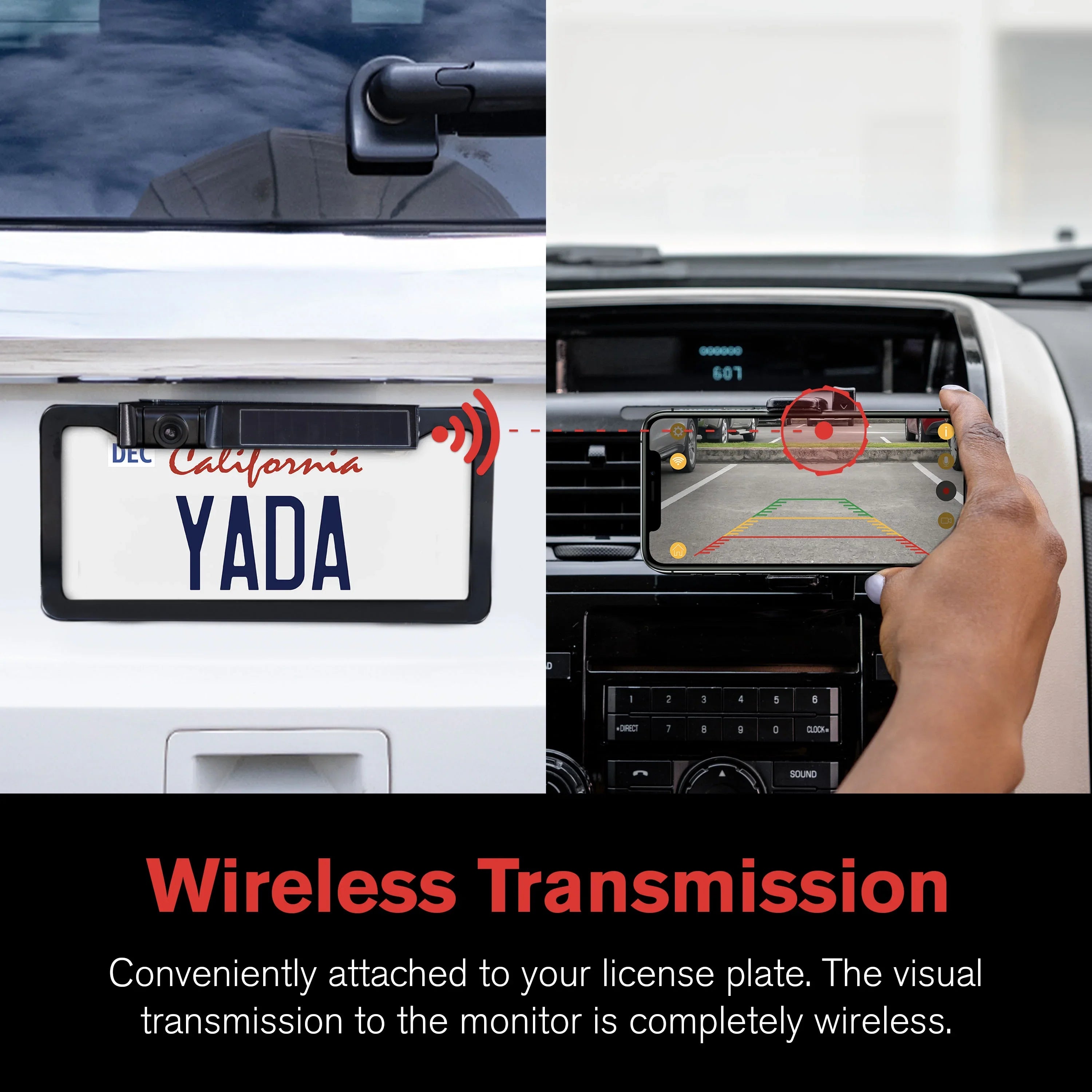 Solar 1080P Backup Wi-Fi Black Charging, Installation, App Controlled Powered Easy Compatible, and Wireless YADA Phone, via Bluetooth Portable HD Full Camera, Wireless Universally on