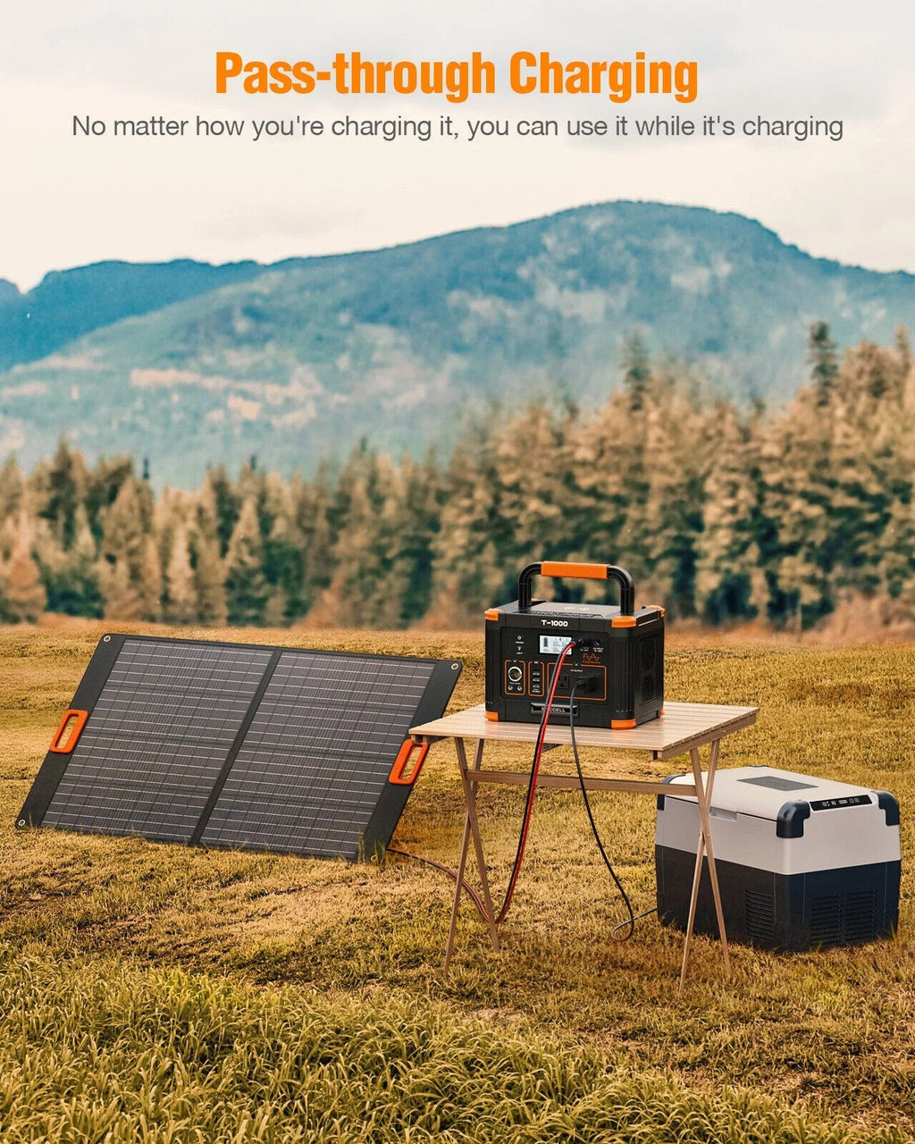 Panel 200W RV Camping 1000W + Solar Foldable for Station Set Power GRECELL Kits