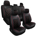 Set or 1500/2500 Set, Cab HD 3500 GMC Black-Red) Full for 2007-2023 Silverado Pickup Truck(Full HD Car Sierra Seat / Crew,Double,Extended Fit Covers