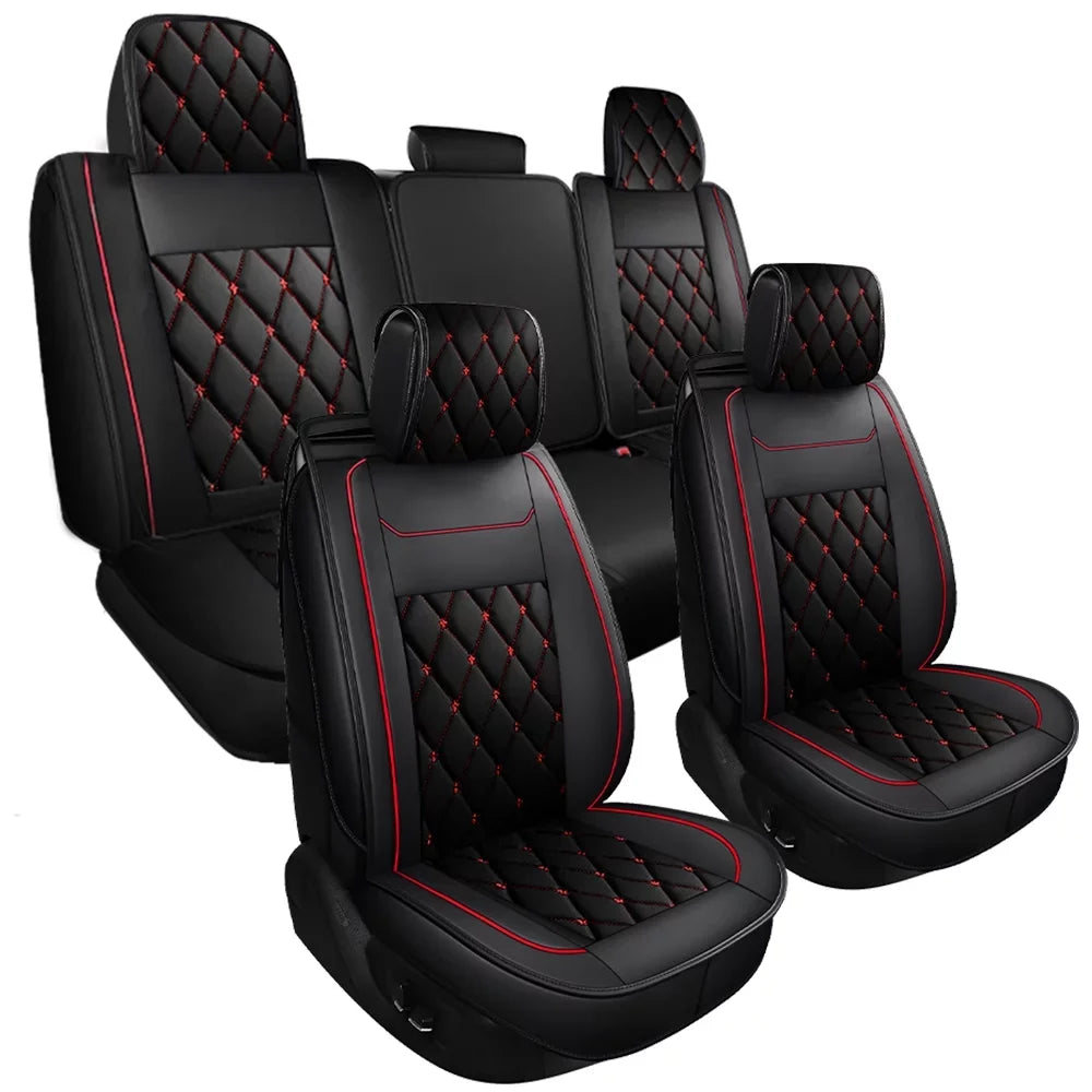 Set or 1500/2500 Set, Cab HD 3500 GMC Black-Red) Full for 2007-2023 Silverado Pickup Truck(Full HD Car Sierra Seat / Crew,Double,Extended Fit Covers