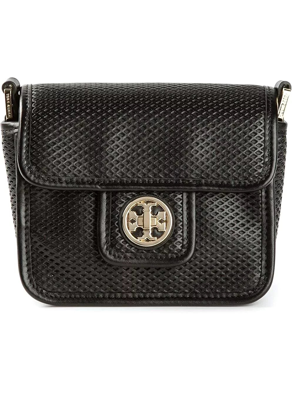 Perforated Black Mini Bag Harper Tory Burch