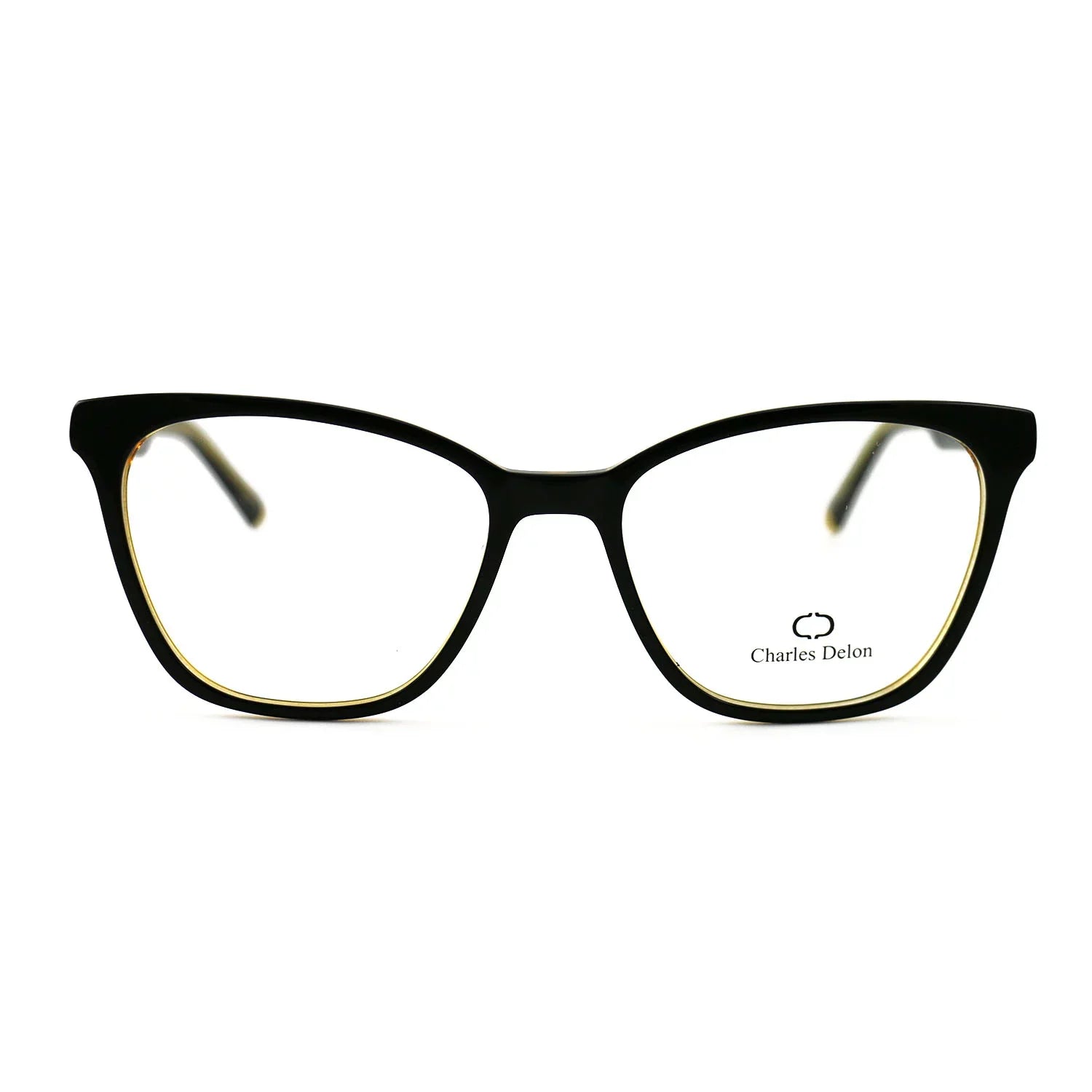 Eyeglasses Charles Cat Delon by 54 142 Black/Gold Womens Frames 18 Eye