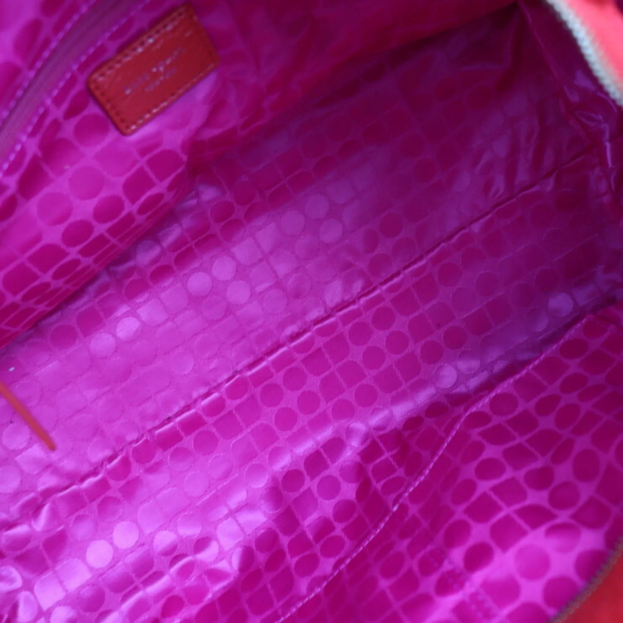 red Pre-Owned Spade handbag tote felt pink leather Kate bag spade (Good)
