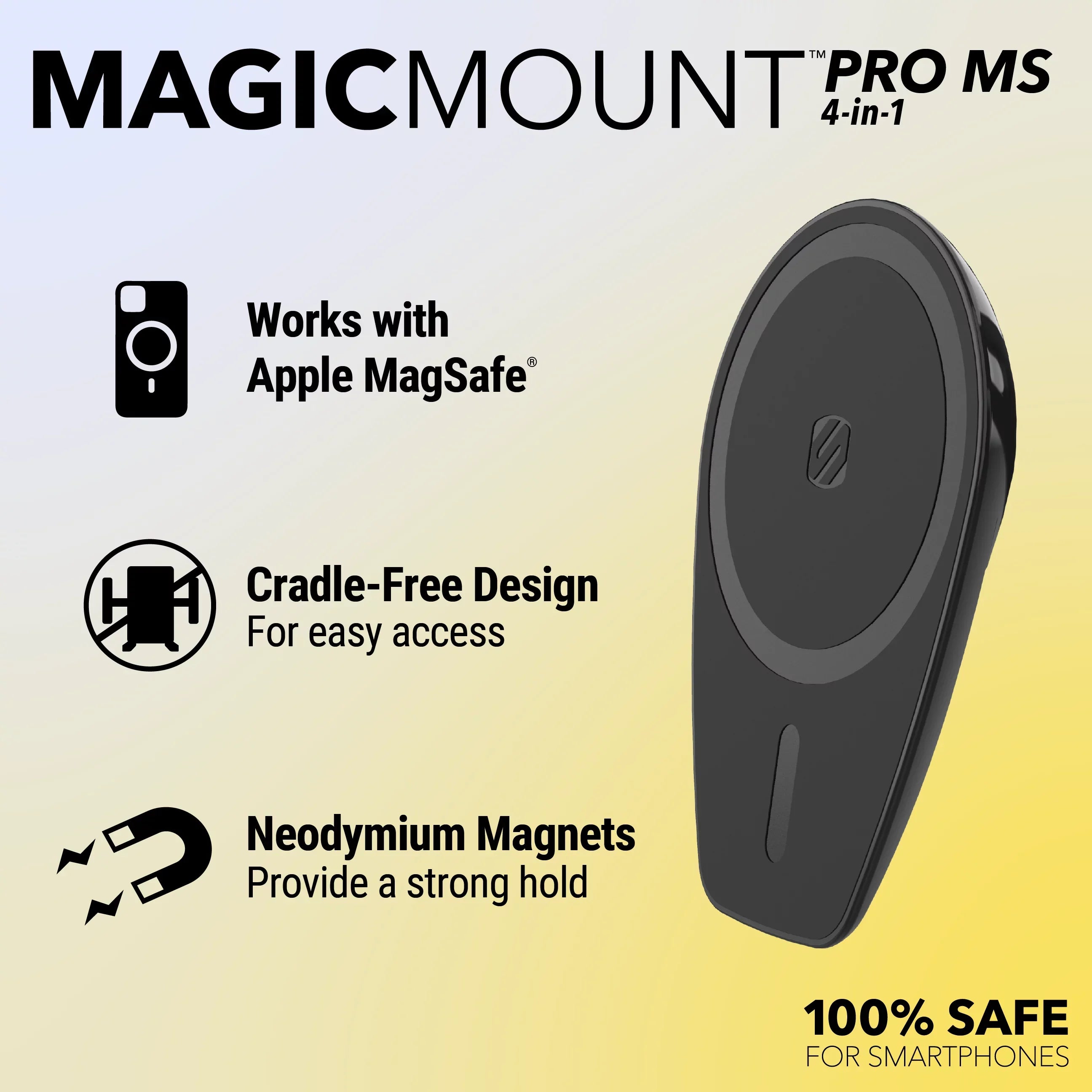 MagicMount Magnetic MS 4in1 w/ iPhone Dash/Windshield/Vent Comp MPMSODVM Scosche 15/14/13 Mount Pro