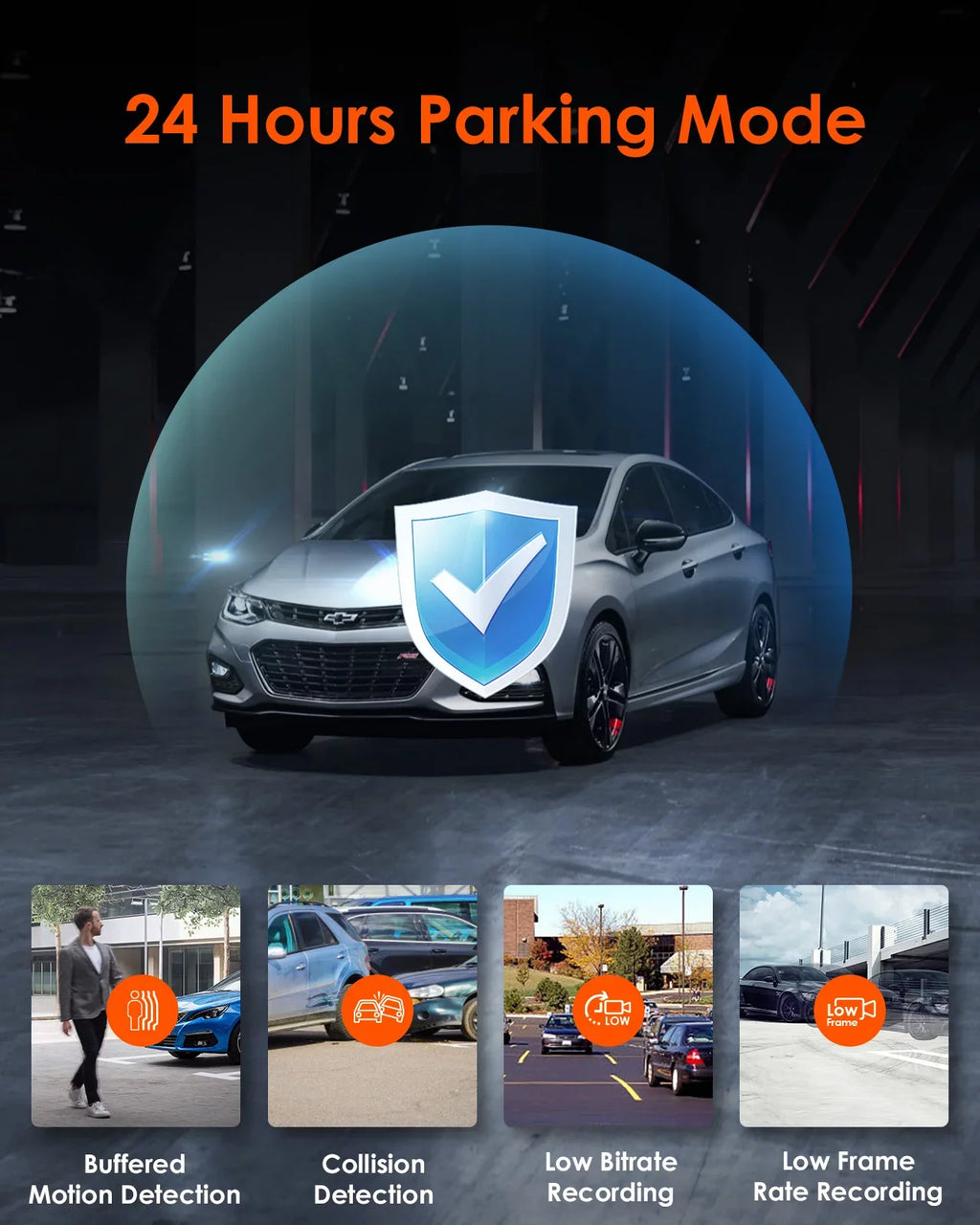 Screen Touchable IPS Monitor, 2K Cam, with Front+1080P 24h Channel 360° Car GPS Vantrue Interior Supercapacitor Dash Wide WiFi 30FPS built Rear 3 Camera in, inch Nearly +1080P S2 3 Angle, Parking