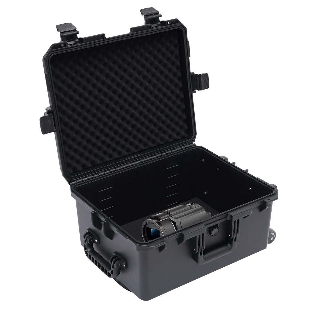 Miumaeov with Case Portable Case x and with 16.7" Shock Hard Foam Large 5 Protective Camera Water Resistant Box and x 21.25" 12" Tools Black Wheels Laptop Handle Hard Equipment Layers