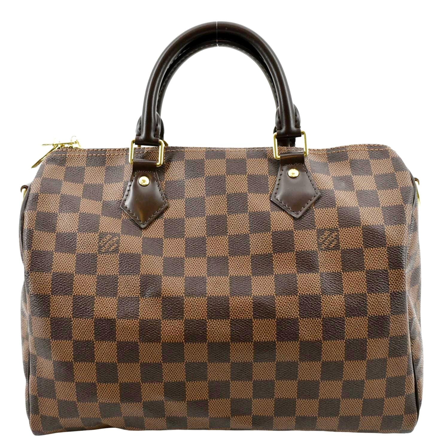 LOUIS VUITTON Damier Pre-owned Brown Ebene Shoulder 30 Speedy Bag Bandouliere